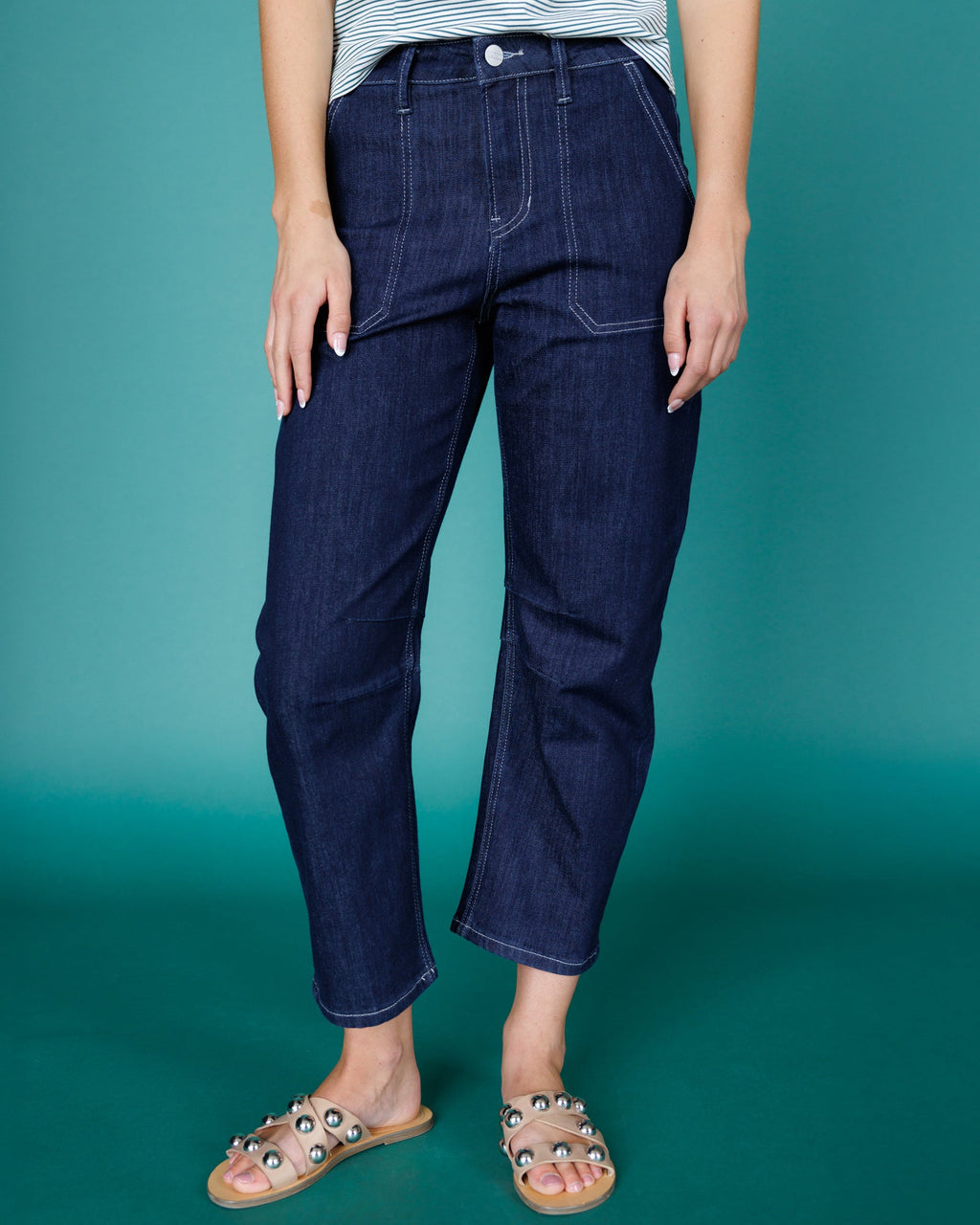Super High Rise Barrel-Leg Jeans