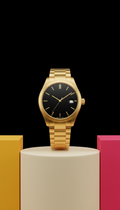 Gold Watch with Sapphire Crystal