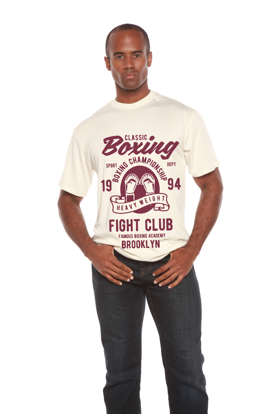 Classic Boxing Men's Bamboo Viscose/Organic Cotton Short Sleeve Graphic T-Shirt