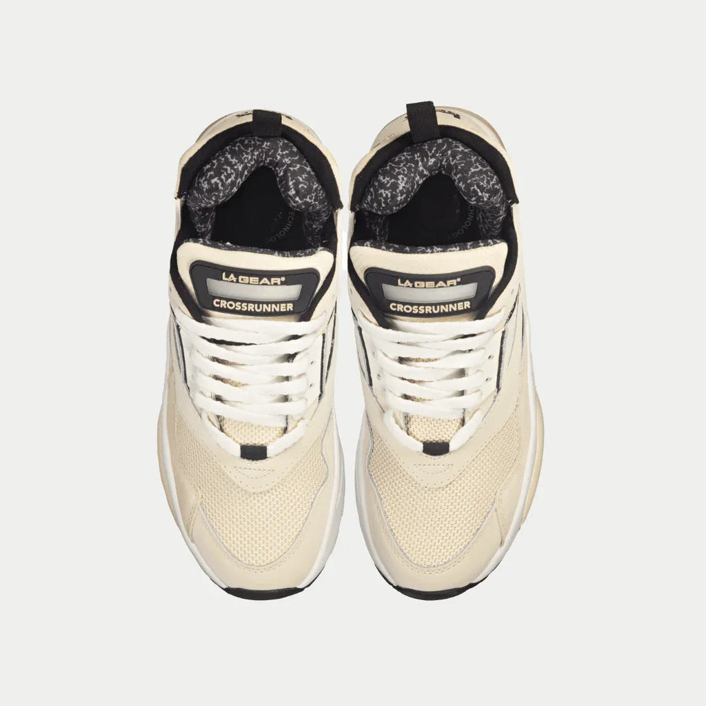 LA Gear Men's Turbo Light-Up Mid | Off-White x Black